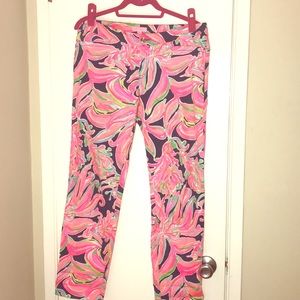 Fun navy and pink print Lilly pants